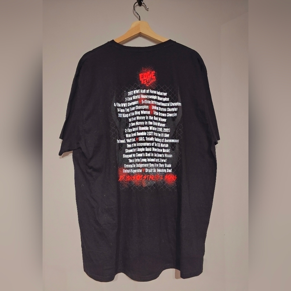 WWE Men's Black Edge 25 Years Done It All T-Shirt Size 2XL - Picture 5 of 5